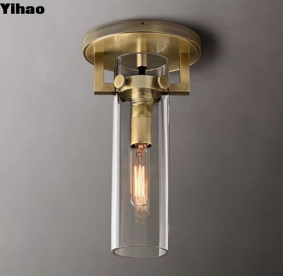 Купить Сплошные латунные флеш-монты Luxury Ceiling Lights With Lacquered Burnished Brass Frame Сплошные латунные флеш-монты онлайн изготовление