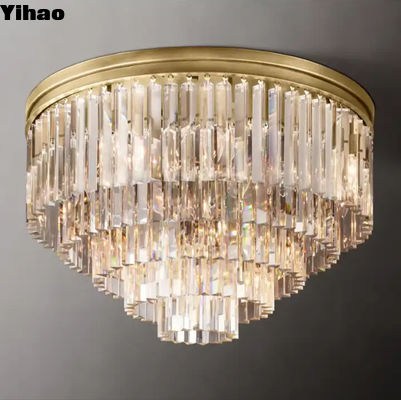 E12 / Candelabra Art Crystal Modern Copper Ceiling Light AC 85V-265V (Свет для потолка из меди)