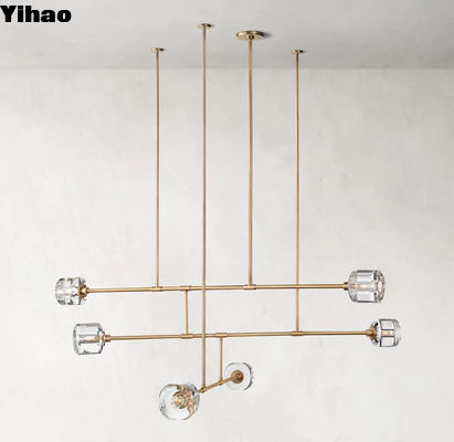 12'L Медная спальня Multi Arm Ceiling Light Support OEM ODM