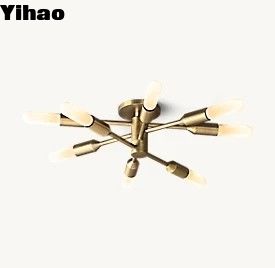 60w Crystal Flush Mount Luxury Ceiling Lights Полированная никелевая отделка
