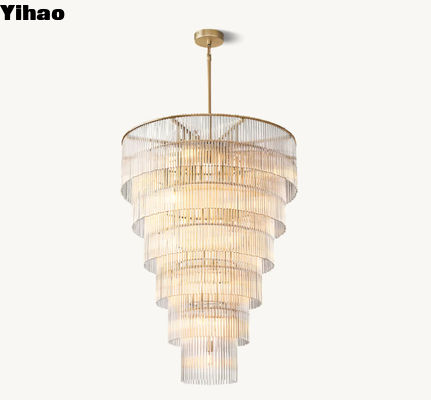 Круглая современная стеклянная люстра Amadeo Grand Chandelier 36