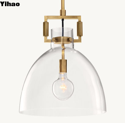Цилиндрическая форма Машинист Стеклянный Cloche Подвесок 18' 14'