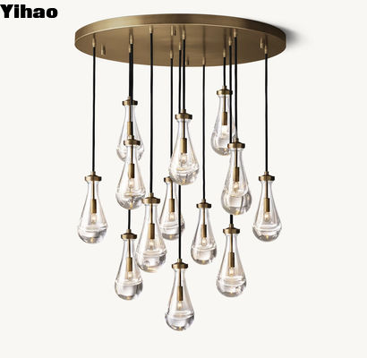 E12 / Канделябра Медленная потолочная люстра 36' Raindrop Round Chandelier