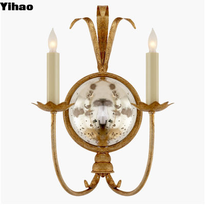 Gramercy Double Sconce Brass Wall Lamps Внутренние настенные лампы напряжение 110-240В