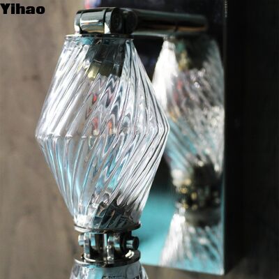 Yihao Modern Handmade Brass Crystal LED Wall Lamp с теплым белым 3500K светом для легкой установки в отелях и гостиных